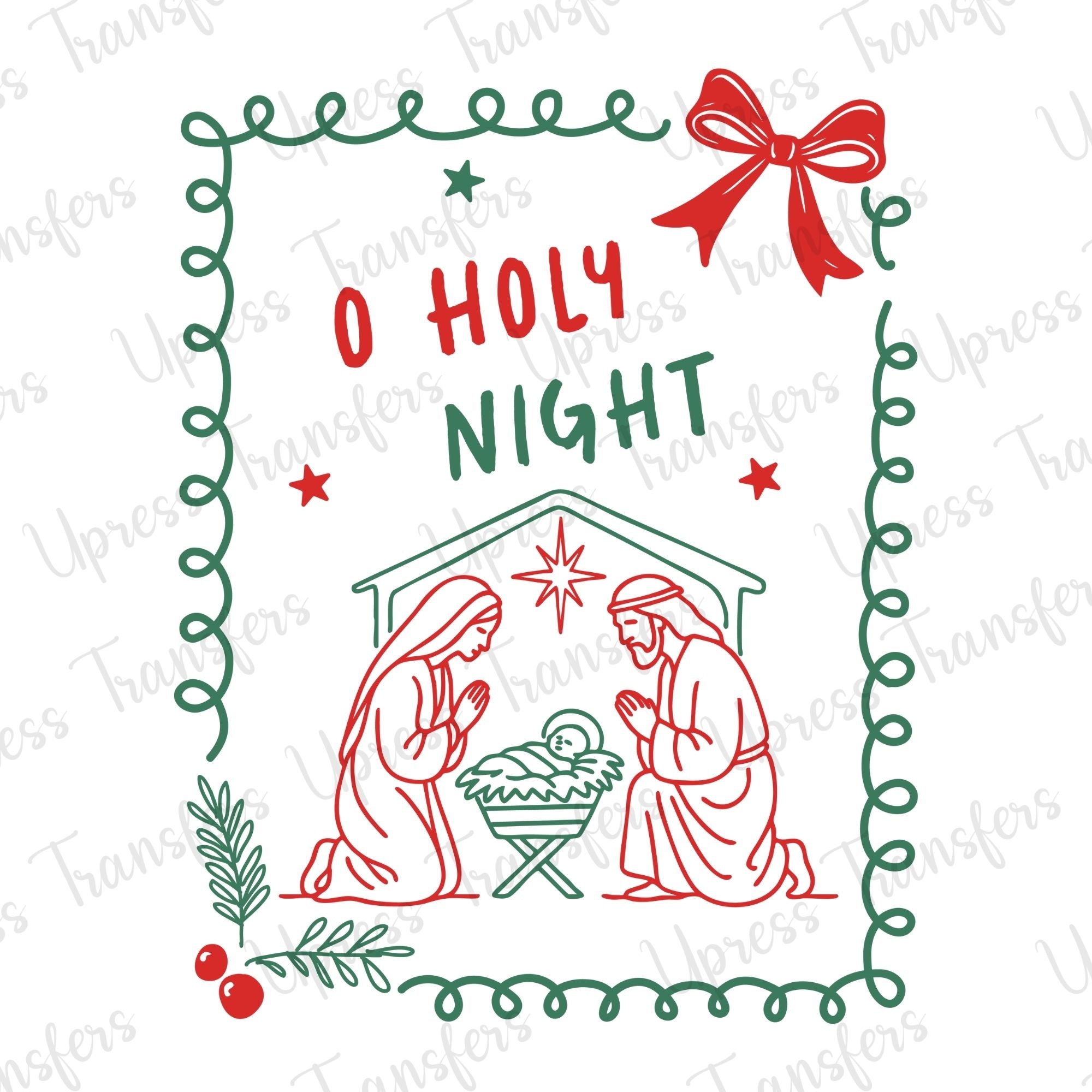 O Holy Night Red and Green