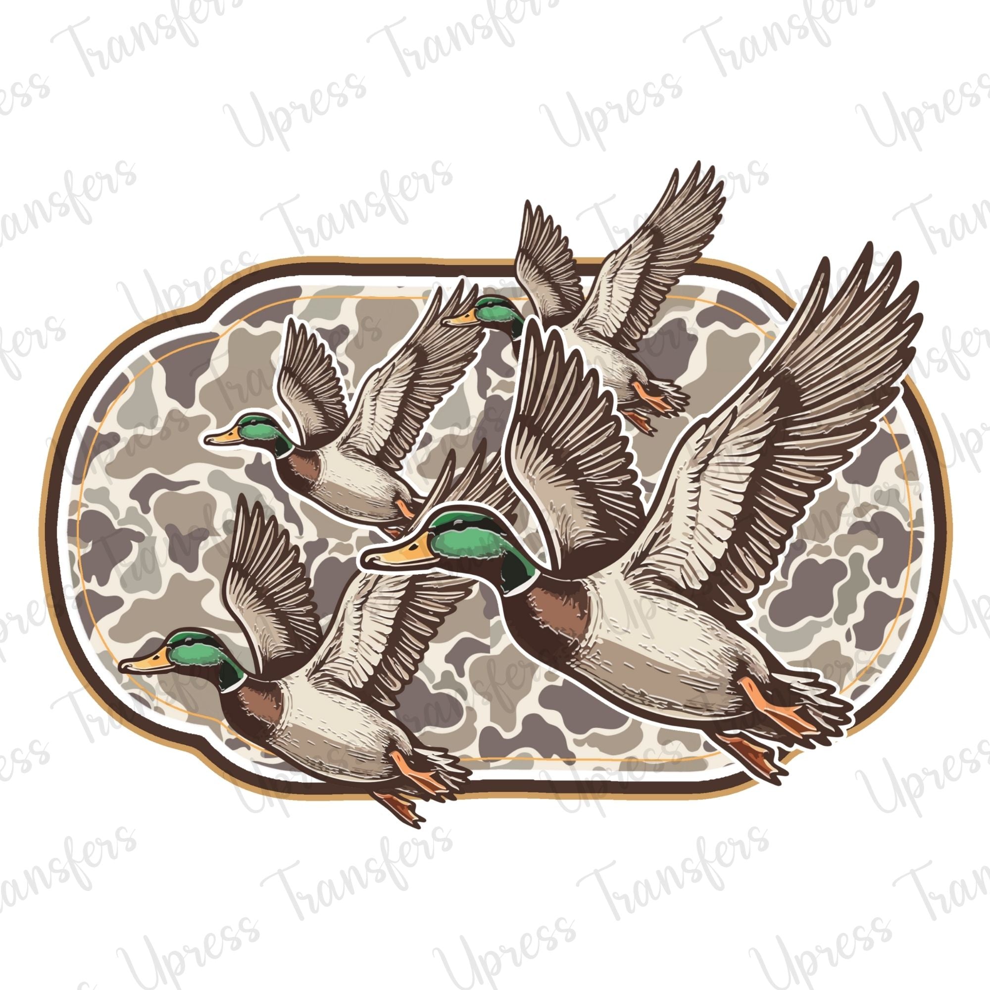 Old School Camo Flying Mallards
