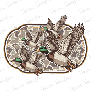Old School Camo Flying Mallards