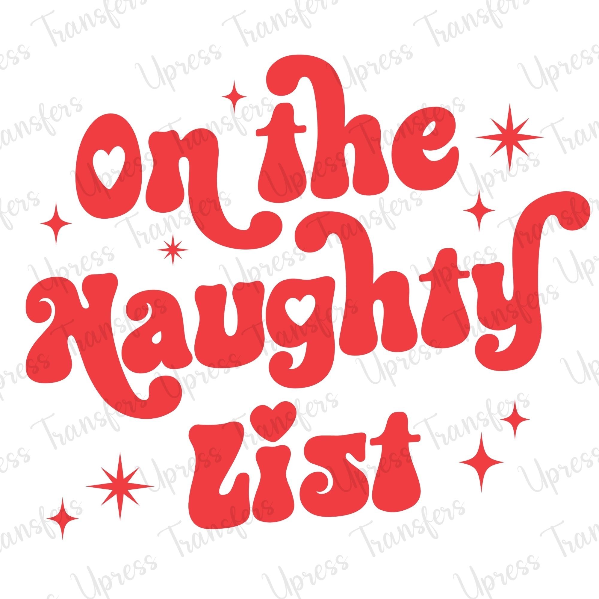 On The Naughty List Red Cutesy