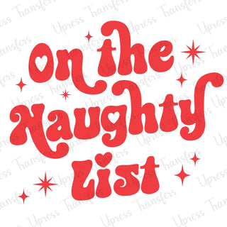 On The Naughty List Red Cutesy