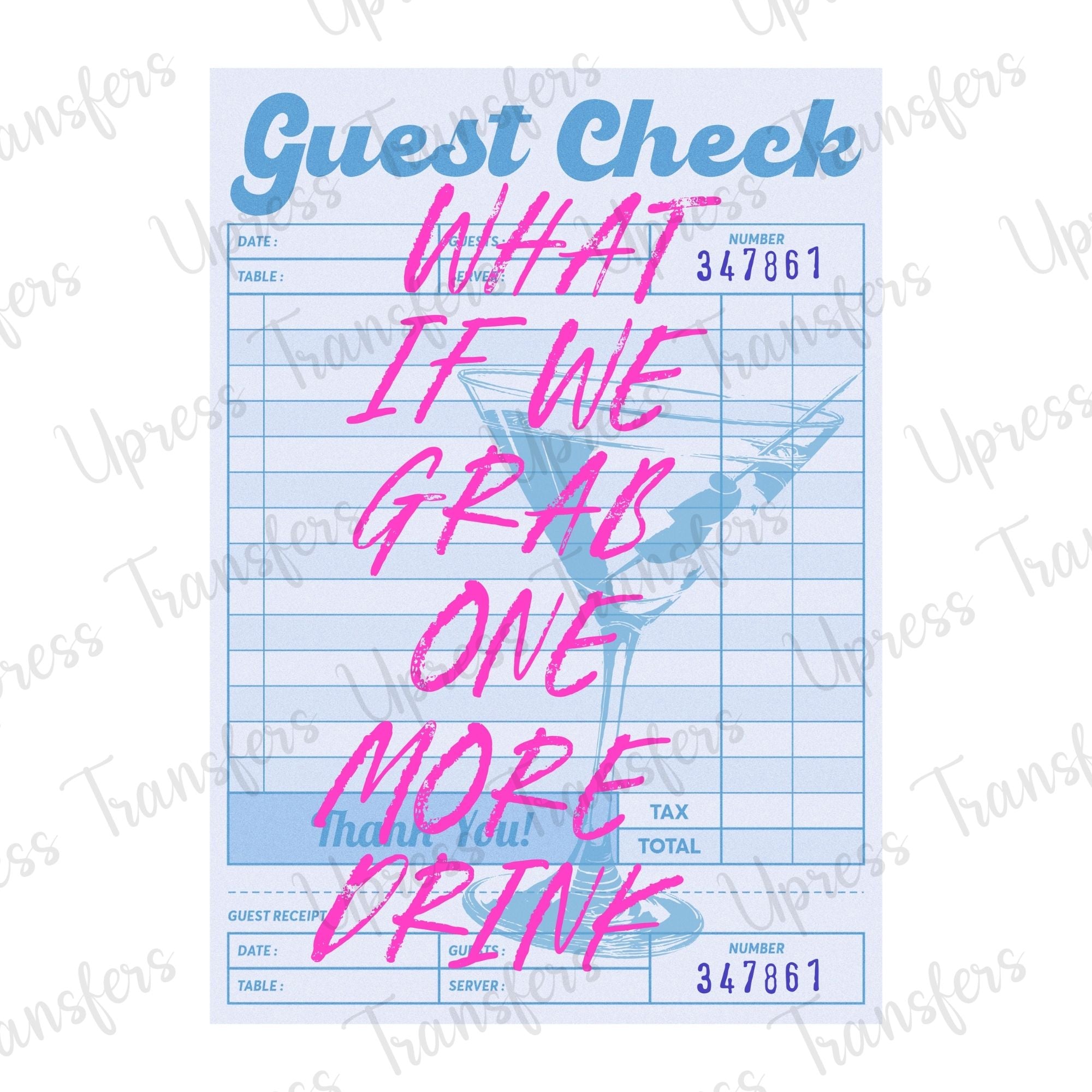 One More Drink Check