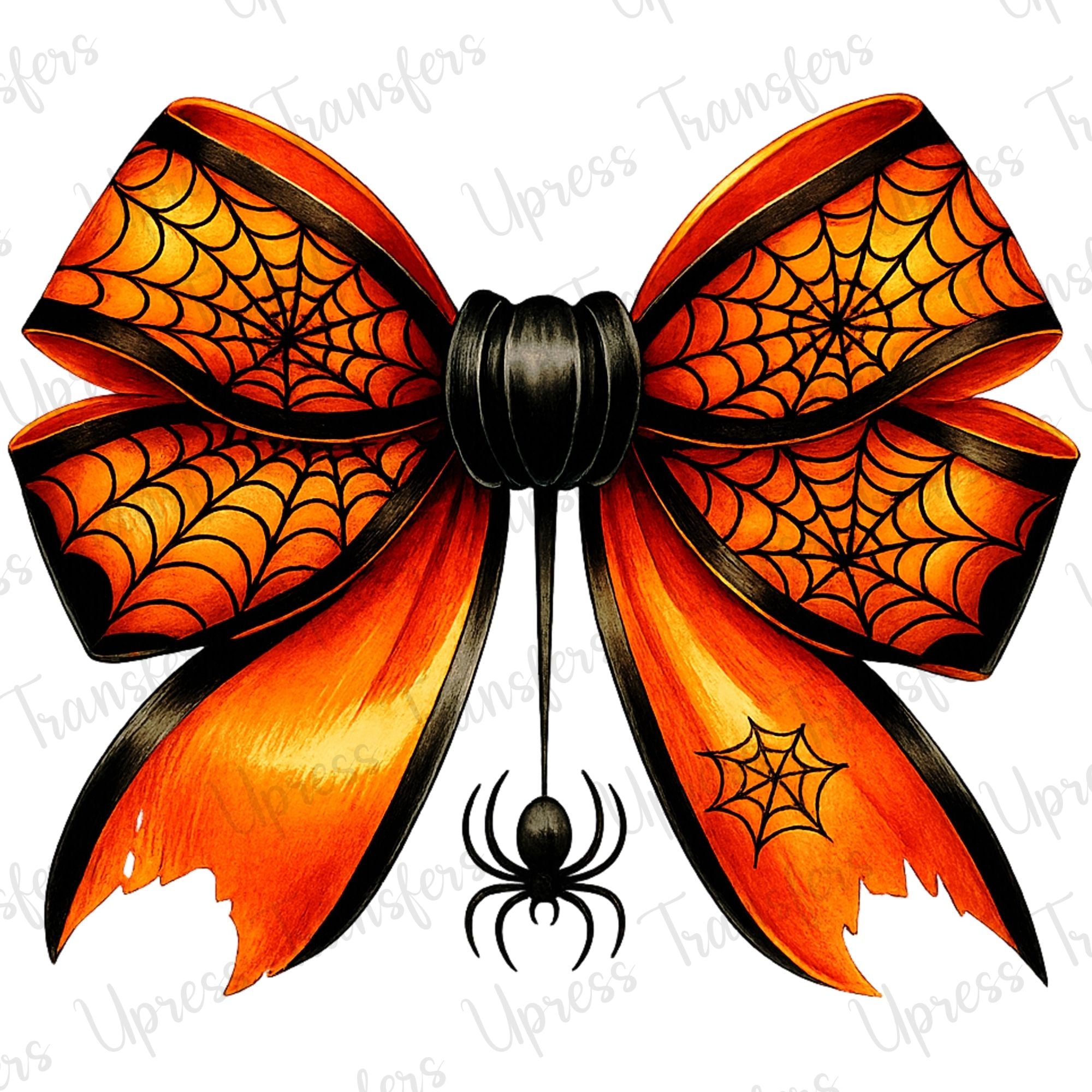 Orange Bow with Webs