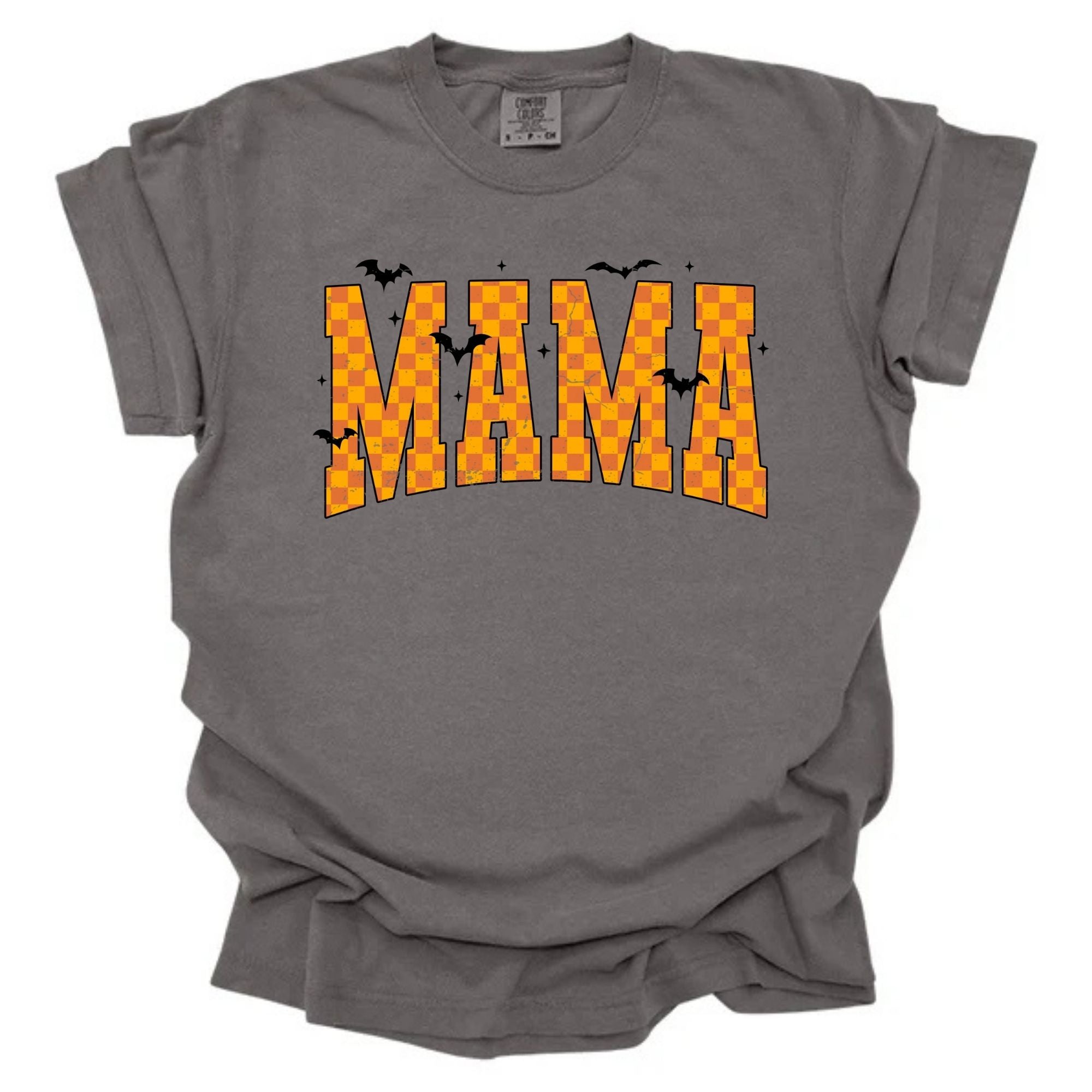 Orange Checkered Mama With Bats