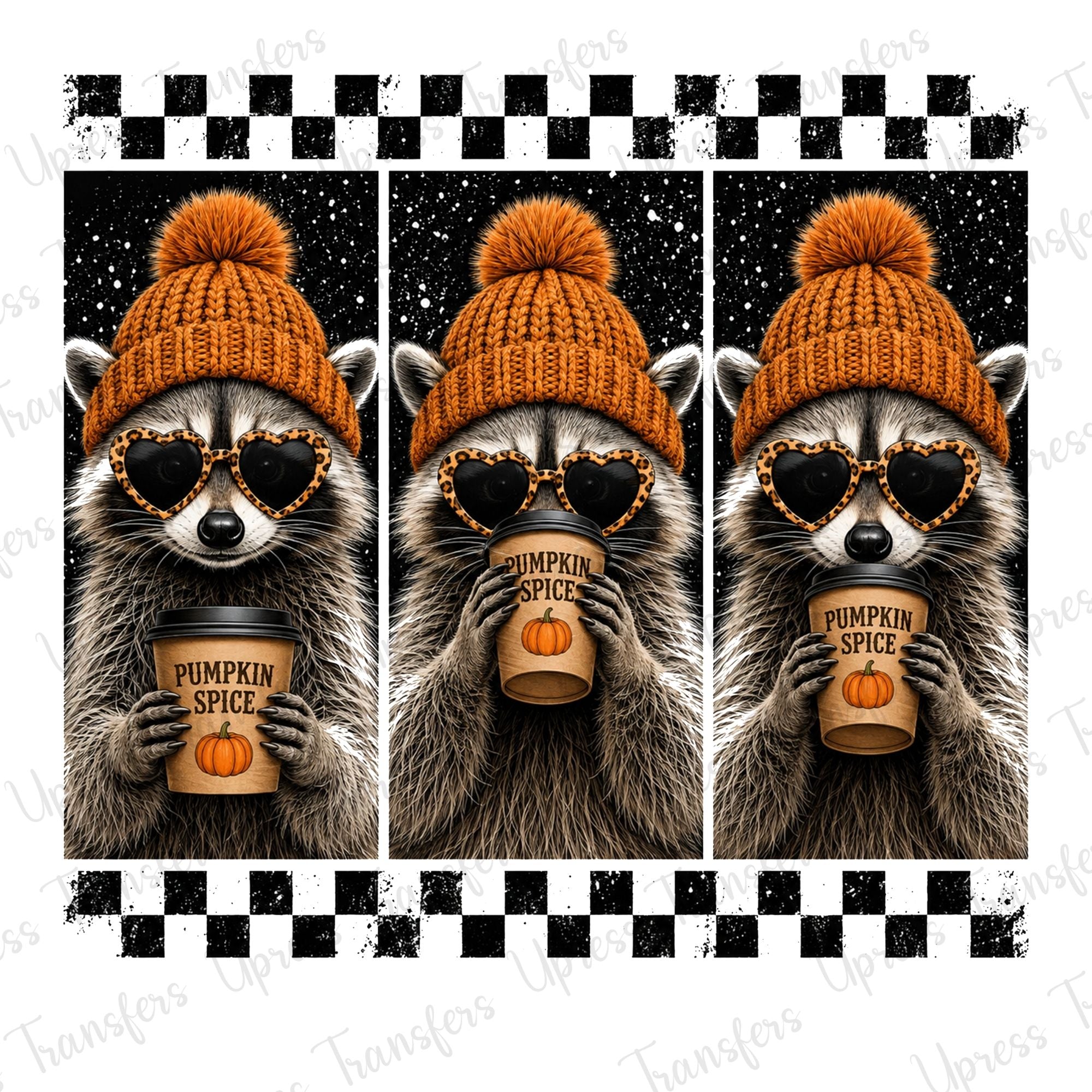 Orange Hat Racoon Pumpkin Spice