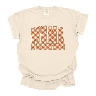 Orange Plaid Fall Mama