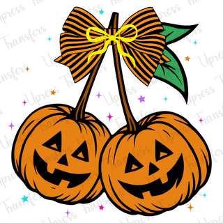 Orange Pumpkin Cherries Cute