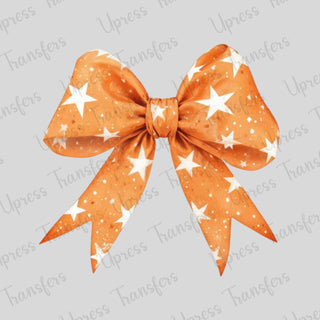 Orange Star Print Bow