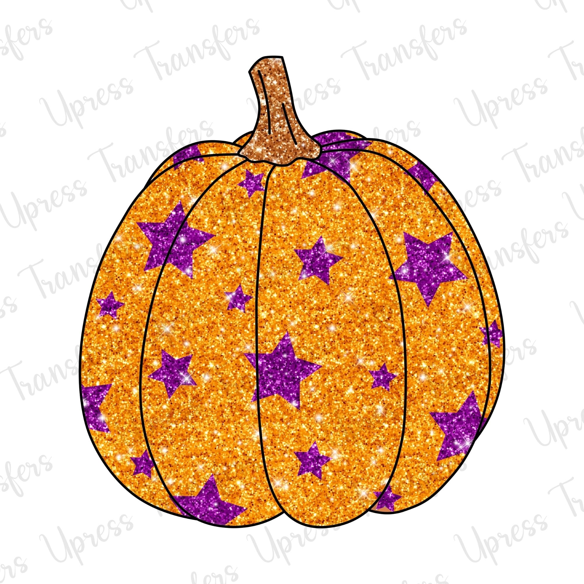 Orange and Pumpkin Glitter Pumpkin