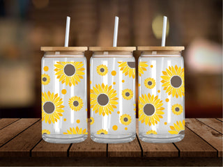 Orange and Yellow Sunflowers 16 Oz Wrap