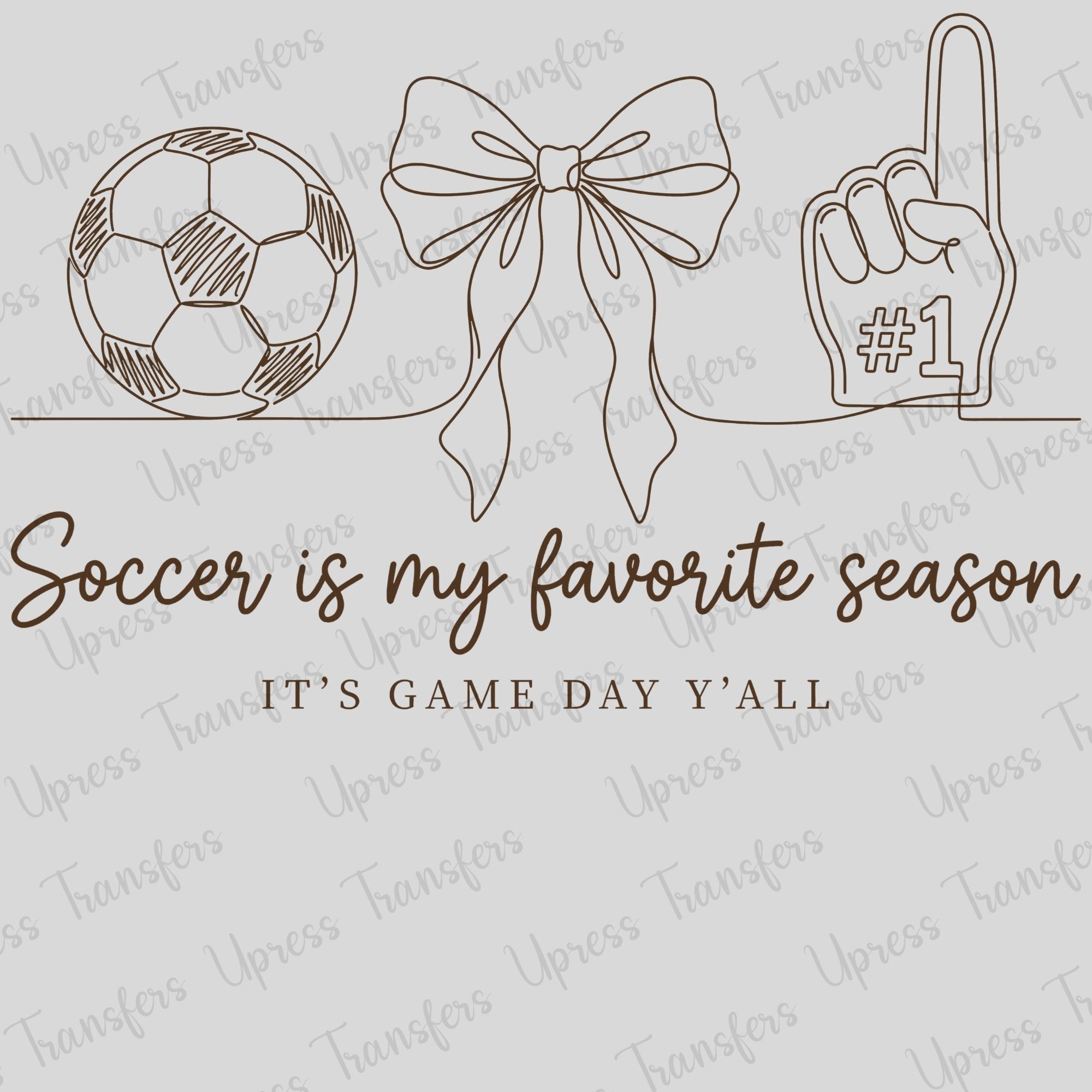 Outlined Soccer Game Day