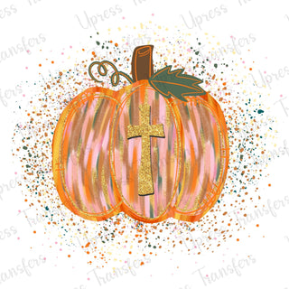Paint Splatter Watercolor Pumpkin