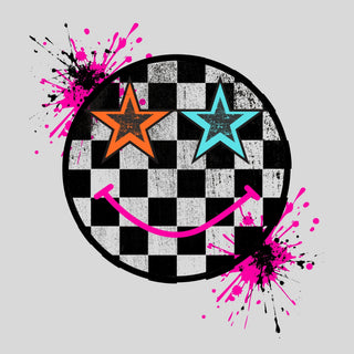 Paint Splattered Checker Smiley