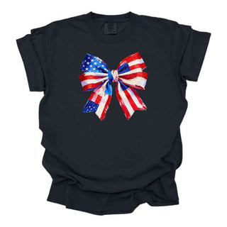 Painted American Flag Big Bow