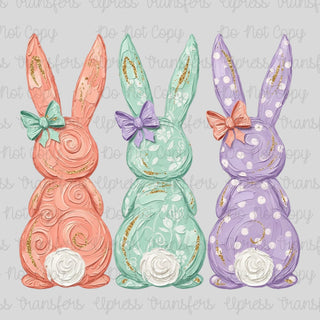 Painted Bunnies Trio