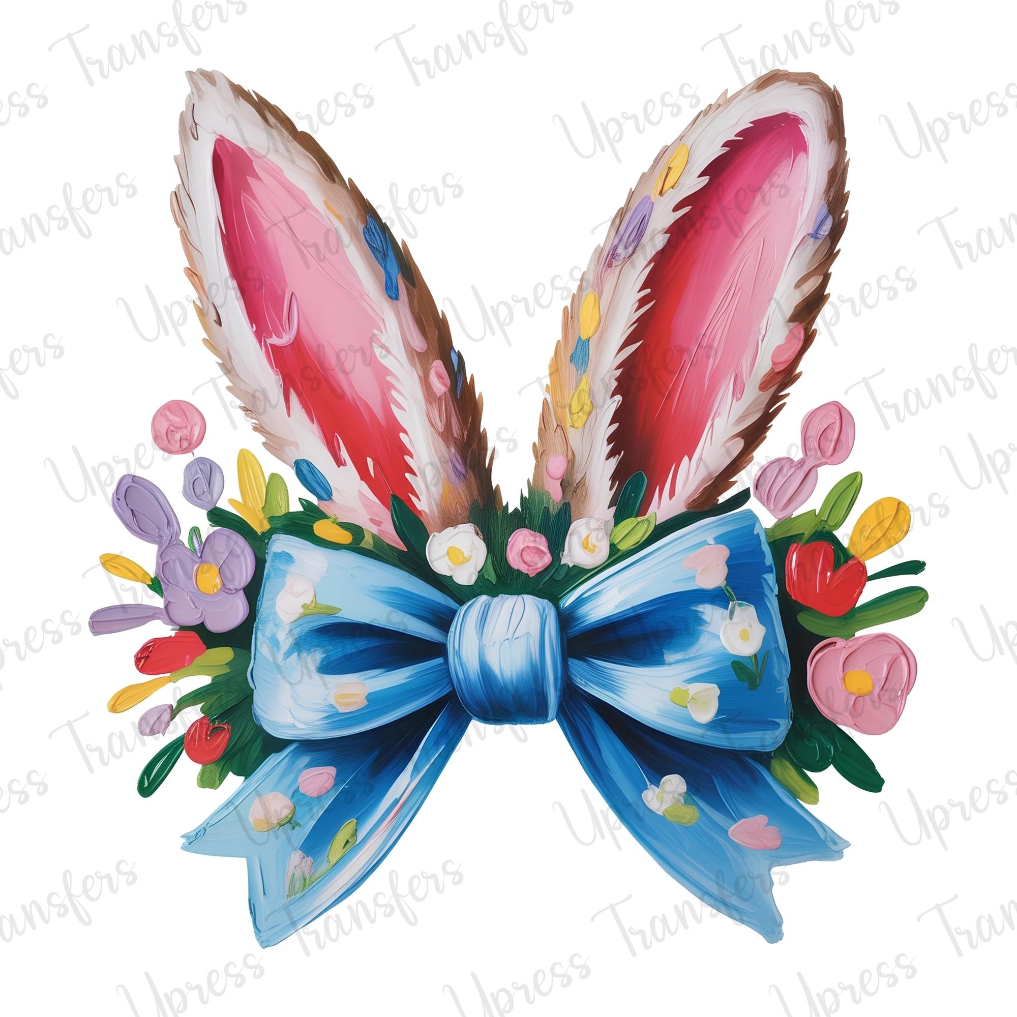 Painted Floral Bunnie Ears