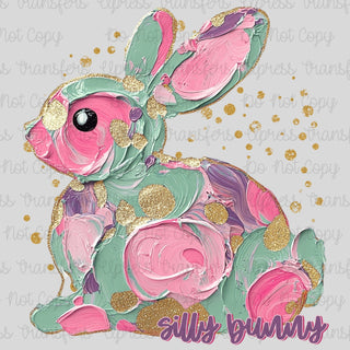 Painted Glitter Silly Bunny