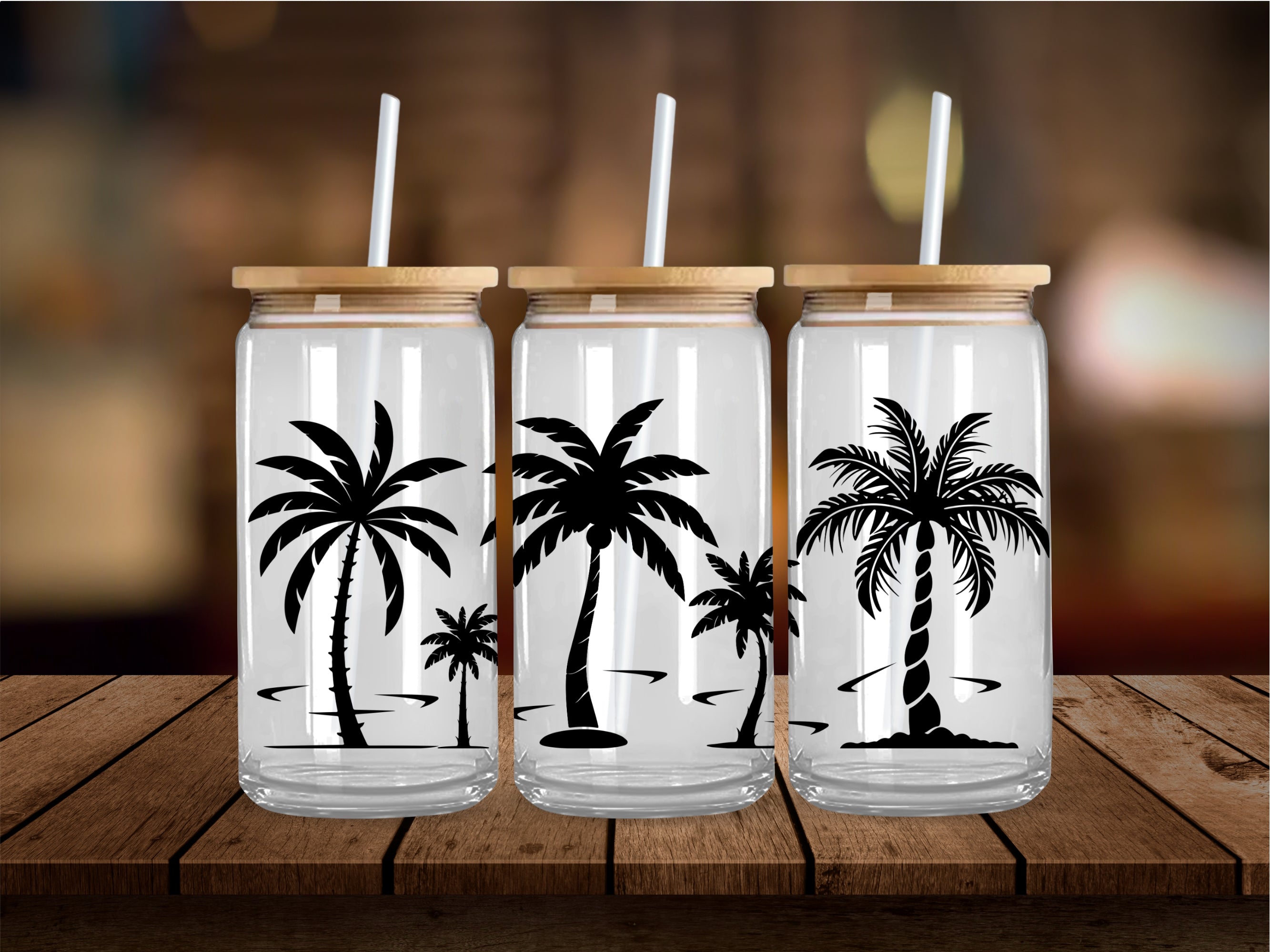 Palm Trees 16 Oz Wrap