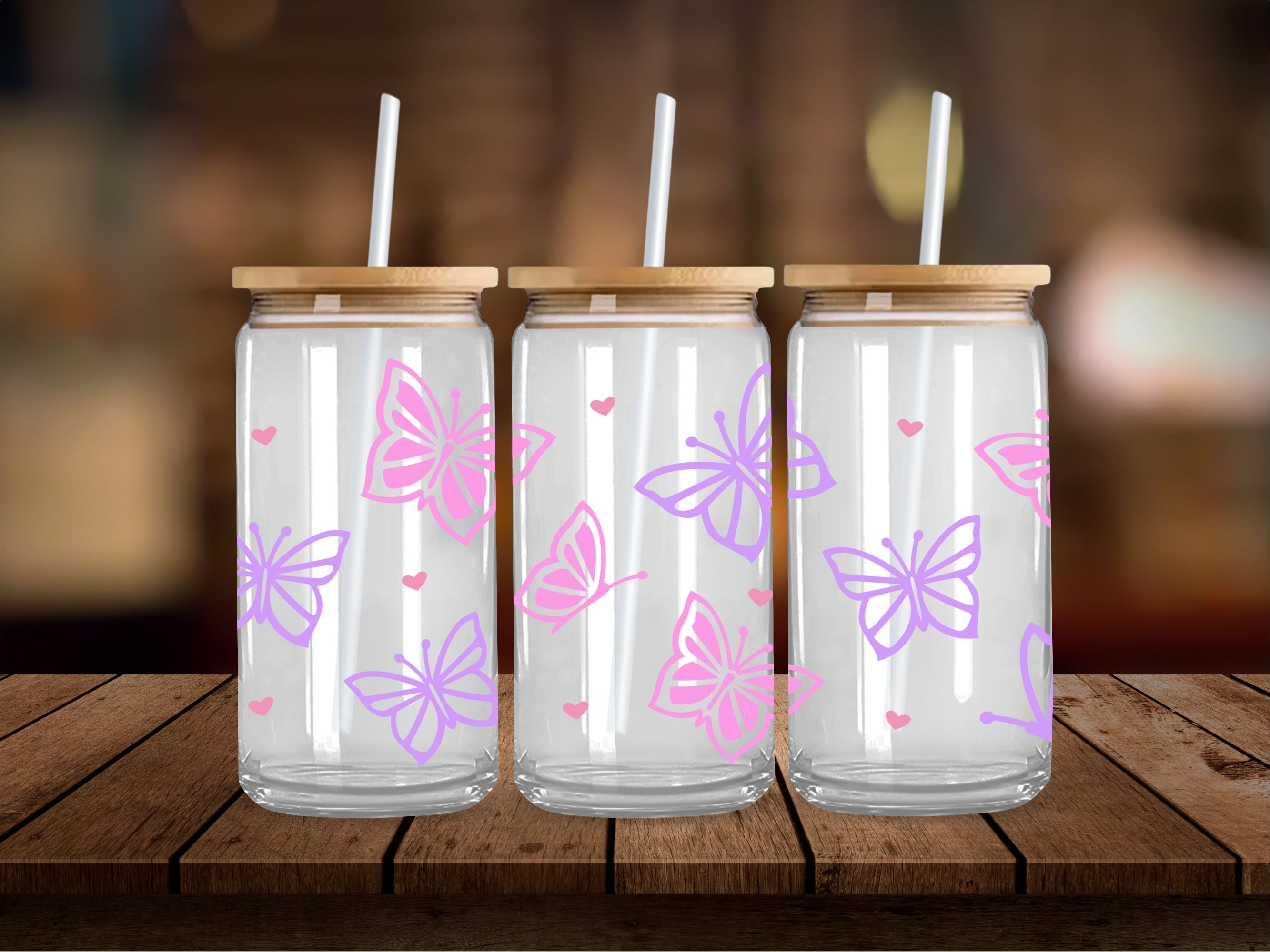 Pastel Butterflies 16 Oz Wrap