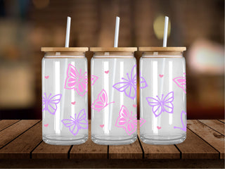 Pastel Butterflies 16 Oz Wrap