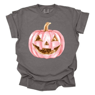 Pastel Pink Golden Pumpkin