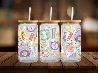 Pastel School Things 16 Oz Wrap