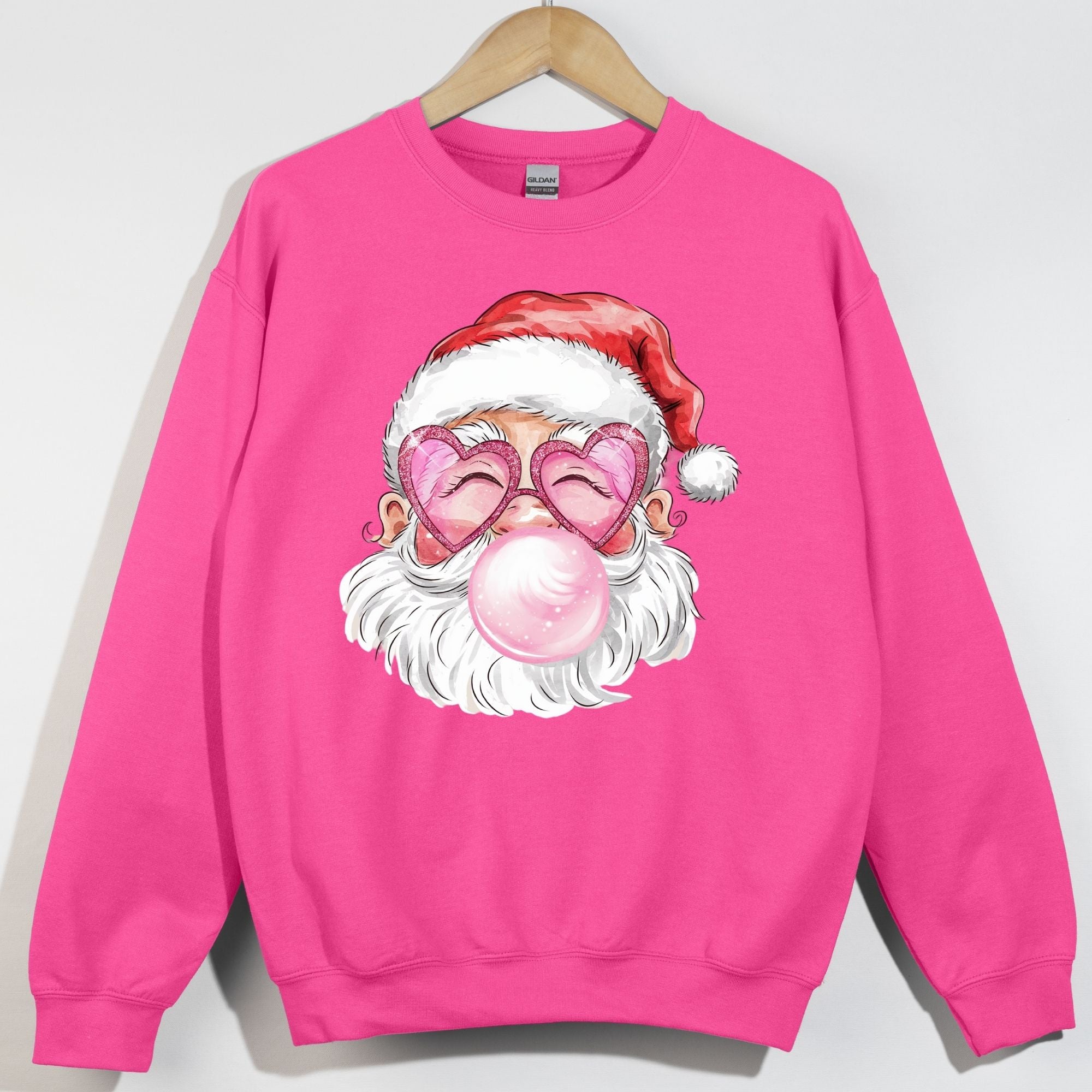 Pastel Soft Santa Pink Heart Glasses