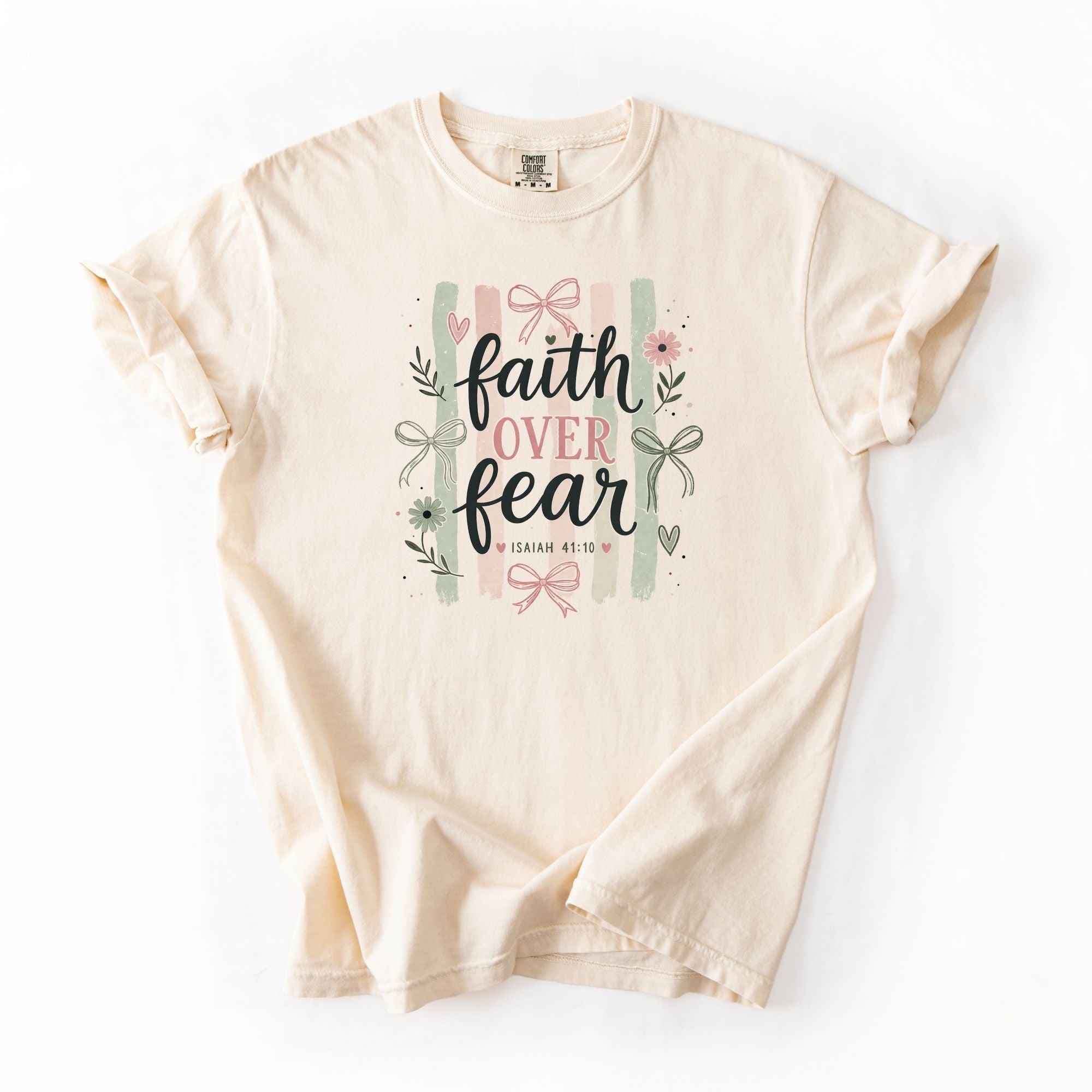 Pastel Stripped Faith Over Fear