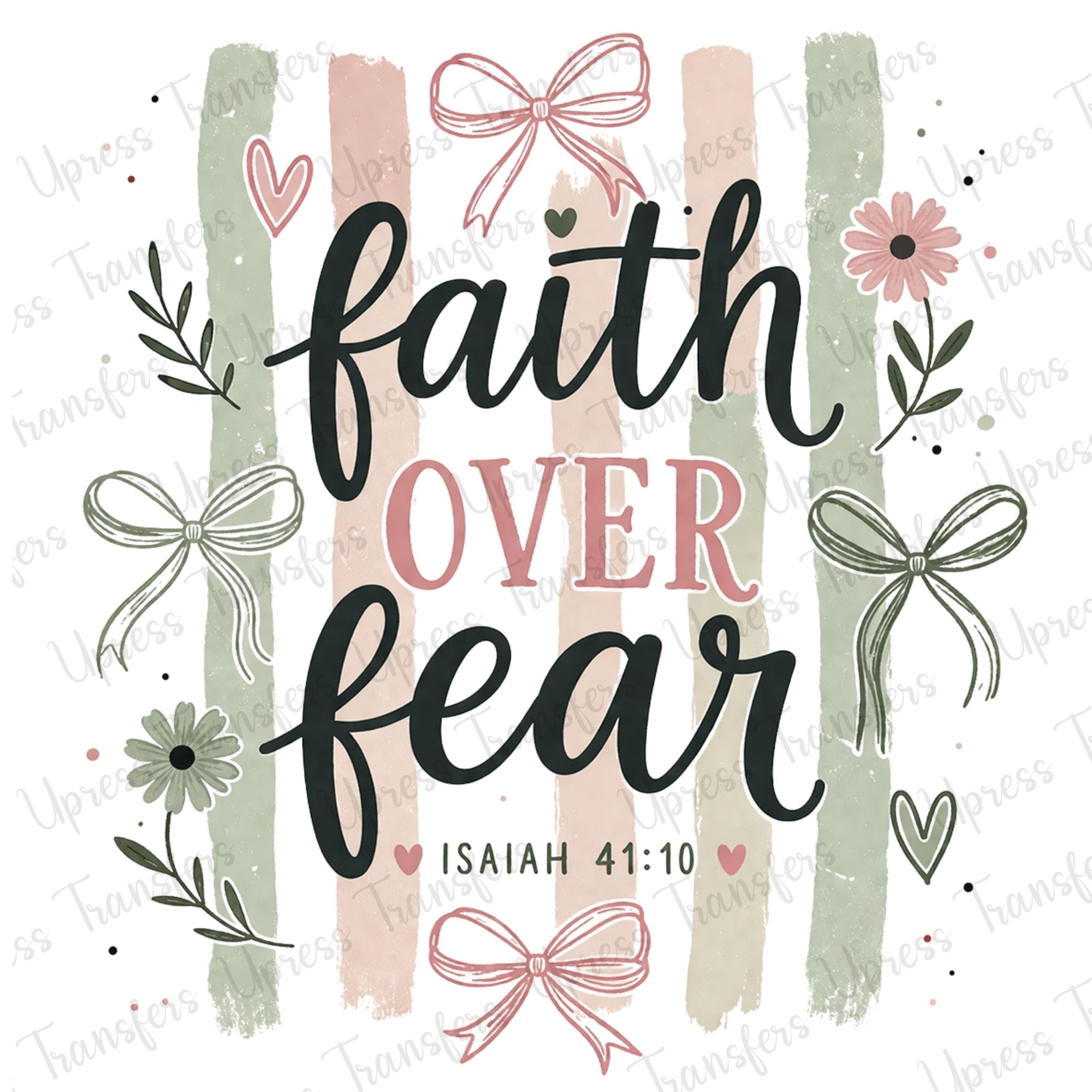 Pastel Stripped Faith Over Fear