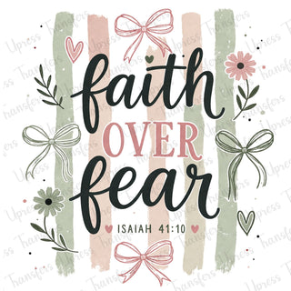 Pastel Stripped Faith Over Fear