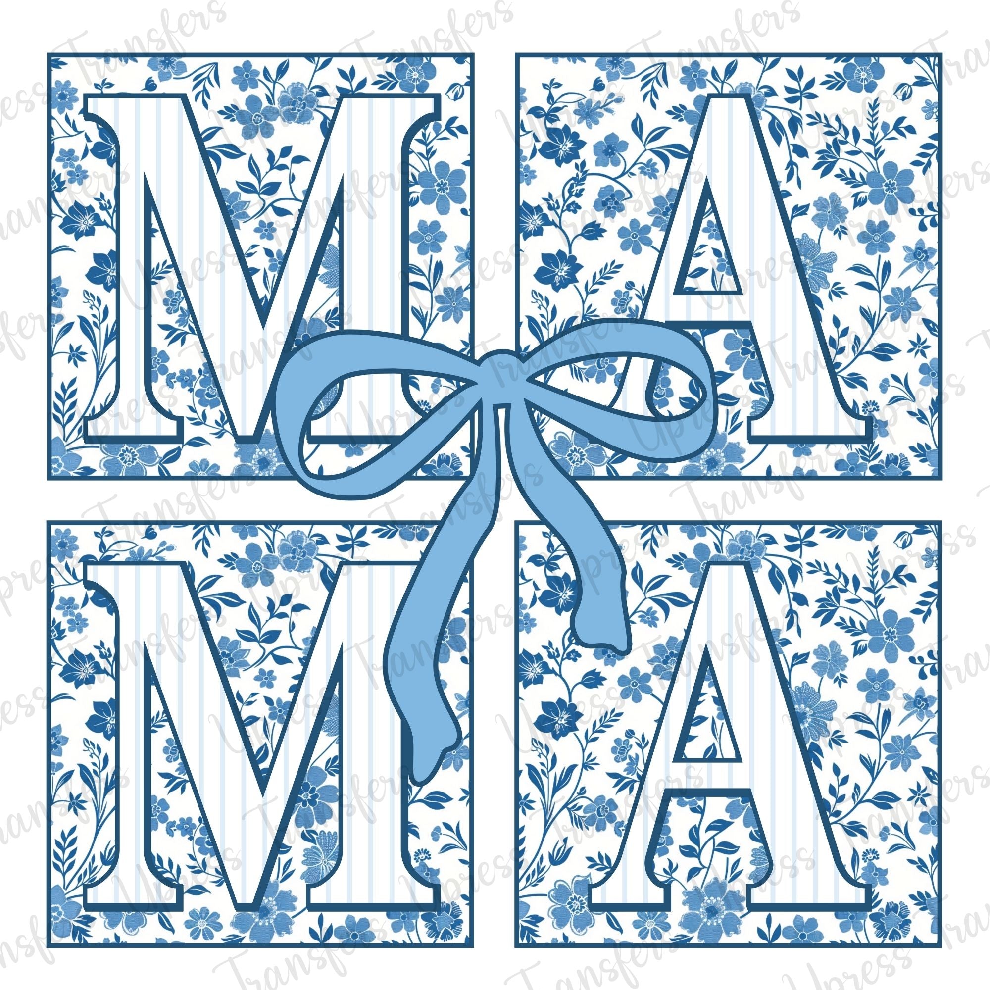 Patch Work Blue Floral Mama