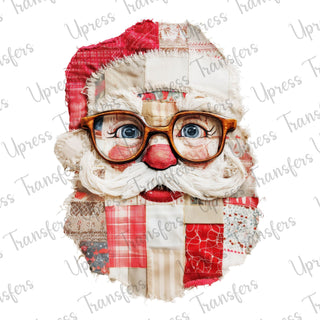 Patched Santa Glasses Stache