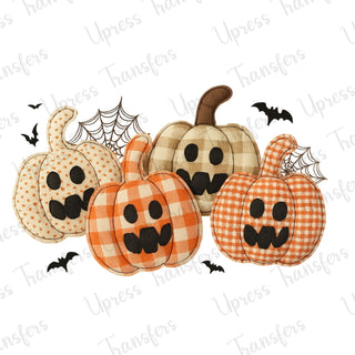 Patchwork Pumpkins x4