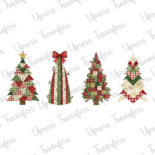 Patchwork Trees x4