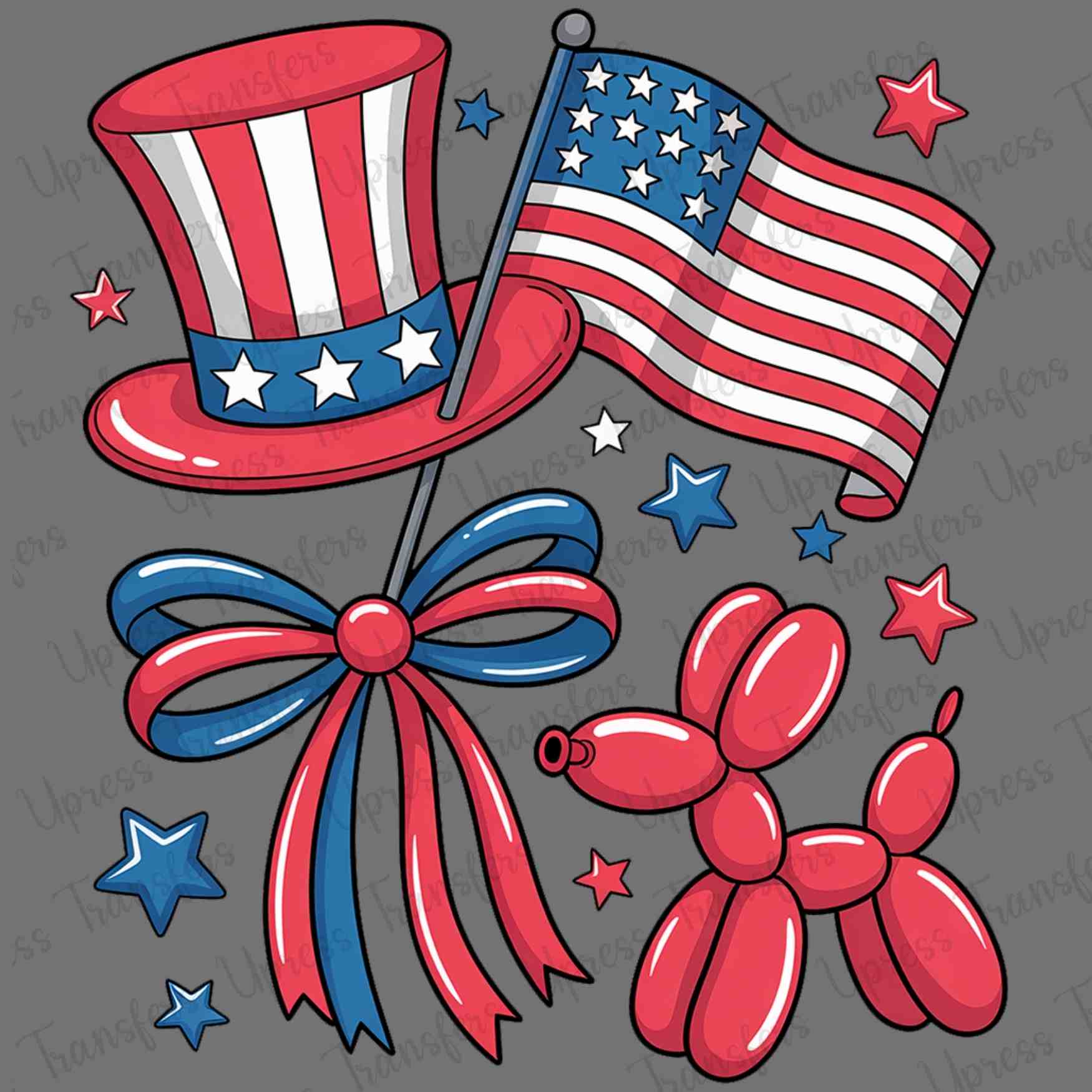 Patriotic Hat And Flag