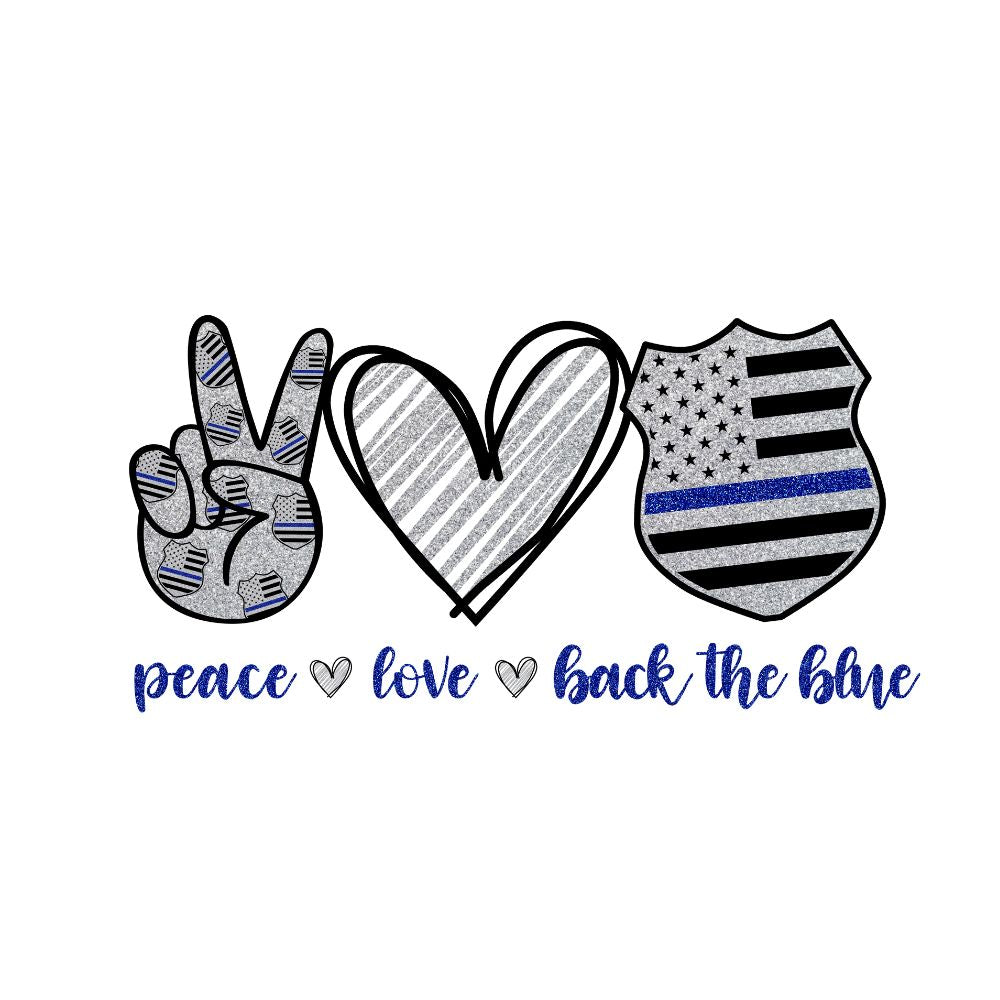 Peace Love Back The Blue