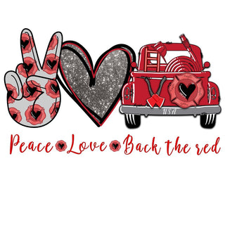 Peace Love Back The Red