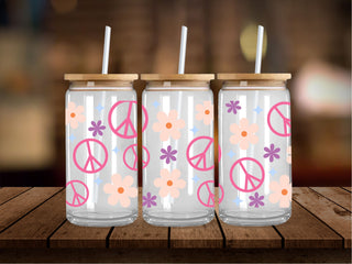 Peace and Flowers 16 Oz Wrap