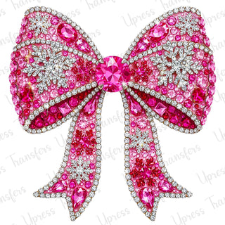 Pink And Silver Dazzled Bow