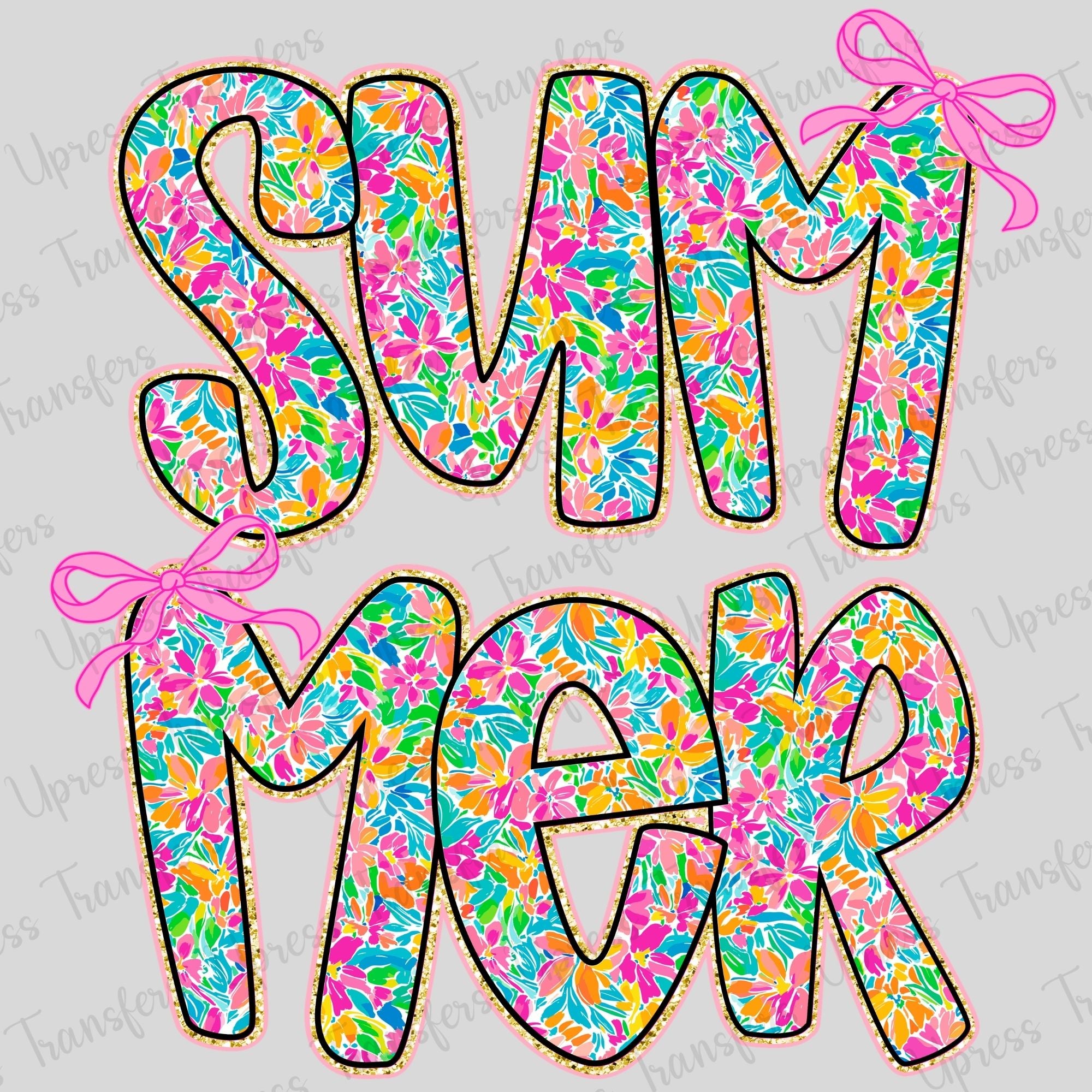 Pink Bow Flower Summer