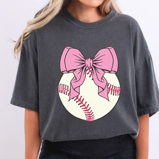 Pink Bow on Baseball