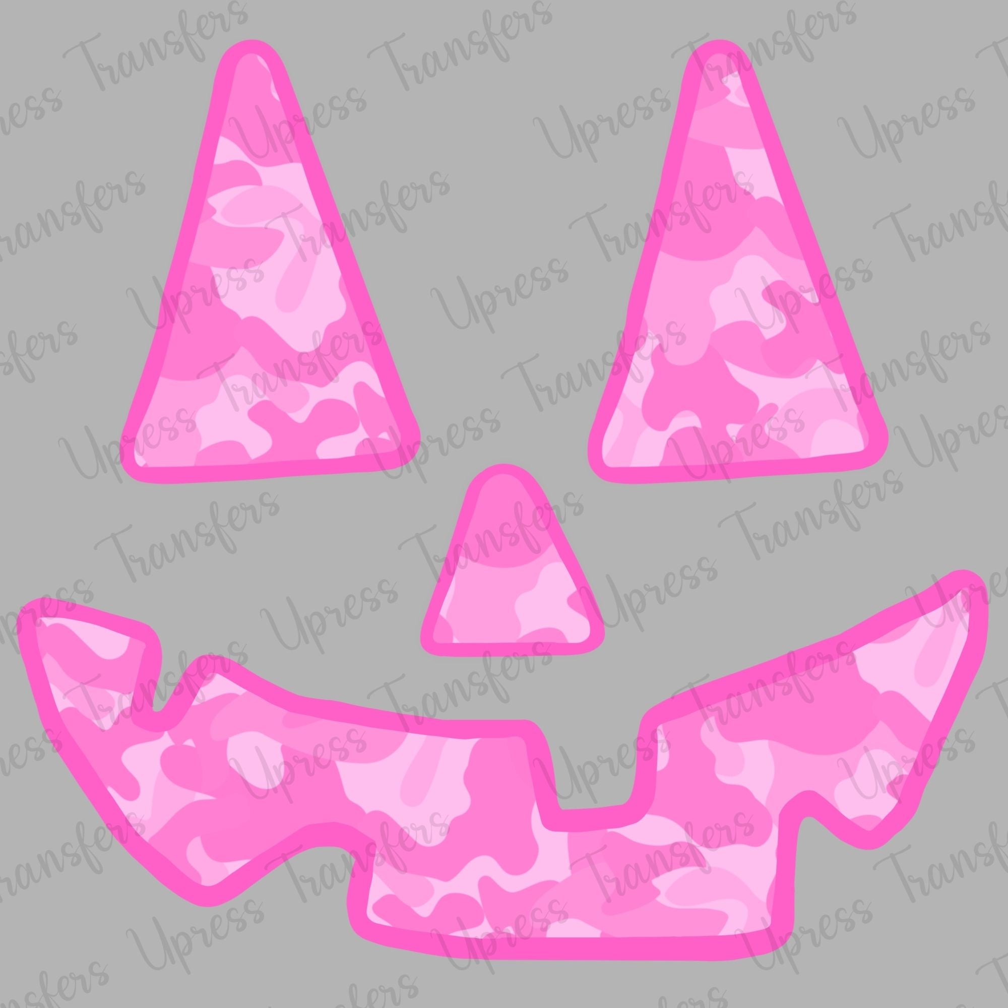 Pink Camo Halloween Face