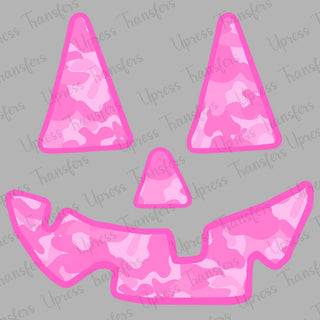Pink Camo Halloween Face