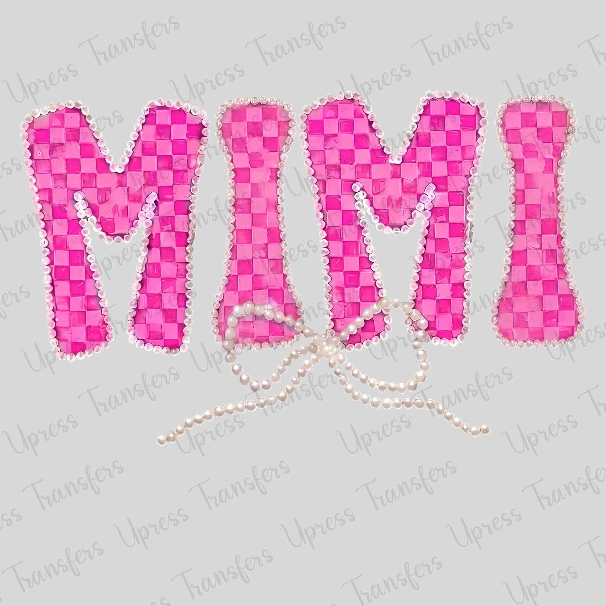 Pink Checkered Pearl Mimi