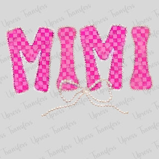 Pink Checkered Pearl Mimi