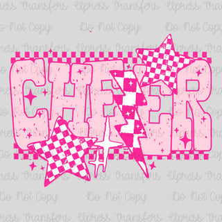 Pink Cheer Checkered