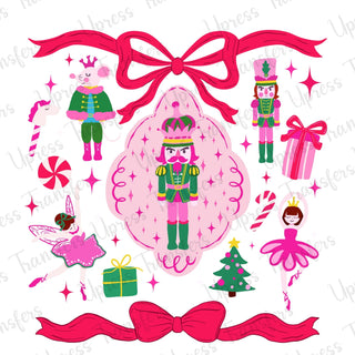 Pink Christmas Nutcracker Collage