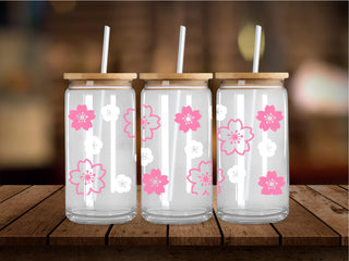 Pink Flowers 16 Oz Wrap