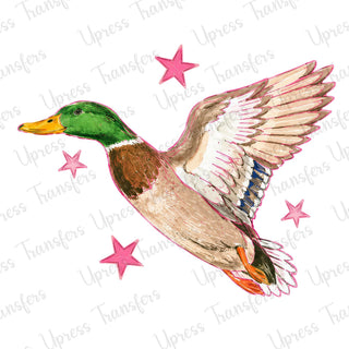 Pink Flying Mallard