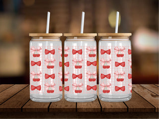 Pink Gingham Cherries and Bows 16 Oz Wrap